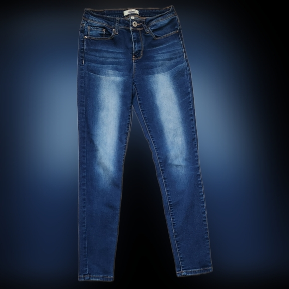 #K40 California Vintage Girls Blue Distressed Cotton Jeans - Picture 3 of 12